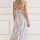 Summer's Rose Chiffon Smocked Cami Ankle Gown