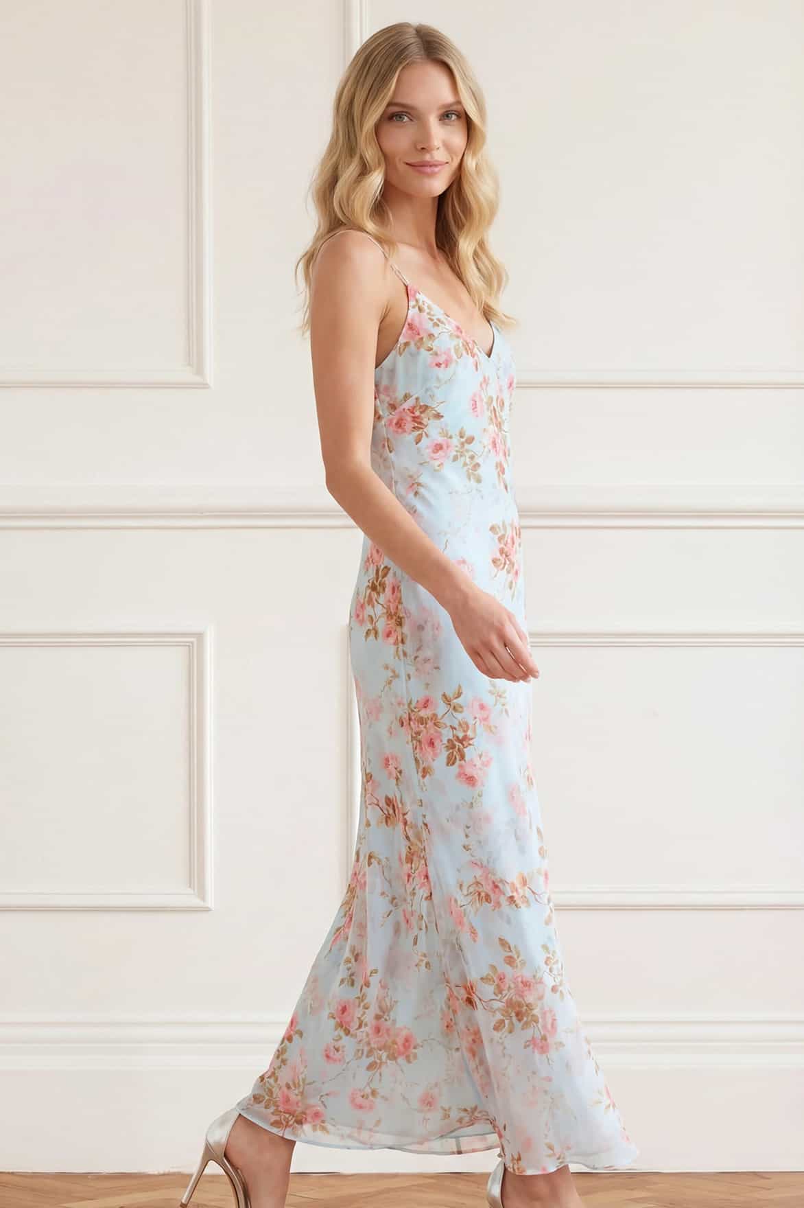 Summer's Rose Georgette Cami Gown
