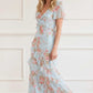 Summer's Rose Georgette V-Neck Gown