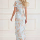Summer's Rose Georgette V-Neck Gown