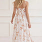 Summer's Rose Linen Blend Cami Ankle Gown