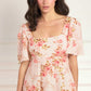Summer's Rose Linen Blend Short Sleeve Ankle Gown