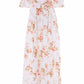Summer's Rose Linen Blend Short Sleeve Ankle Gown