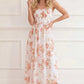 Summer's Rose Shirred Ankle Gown