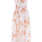 Summer's Rose Shirred Ankle Gown