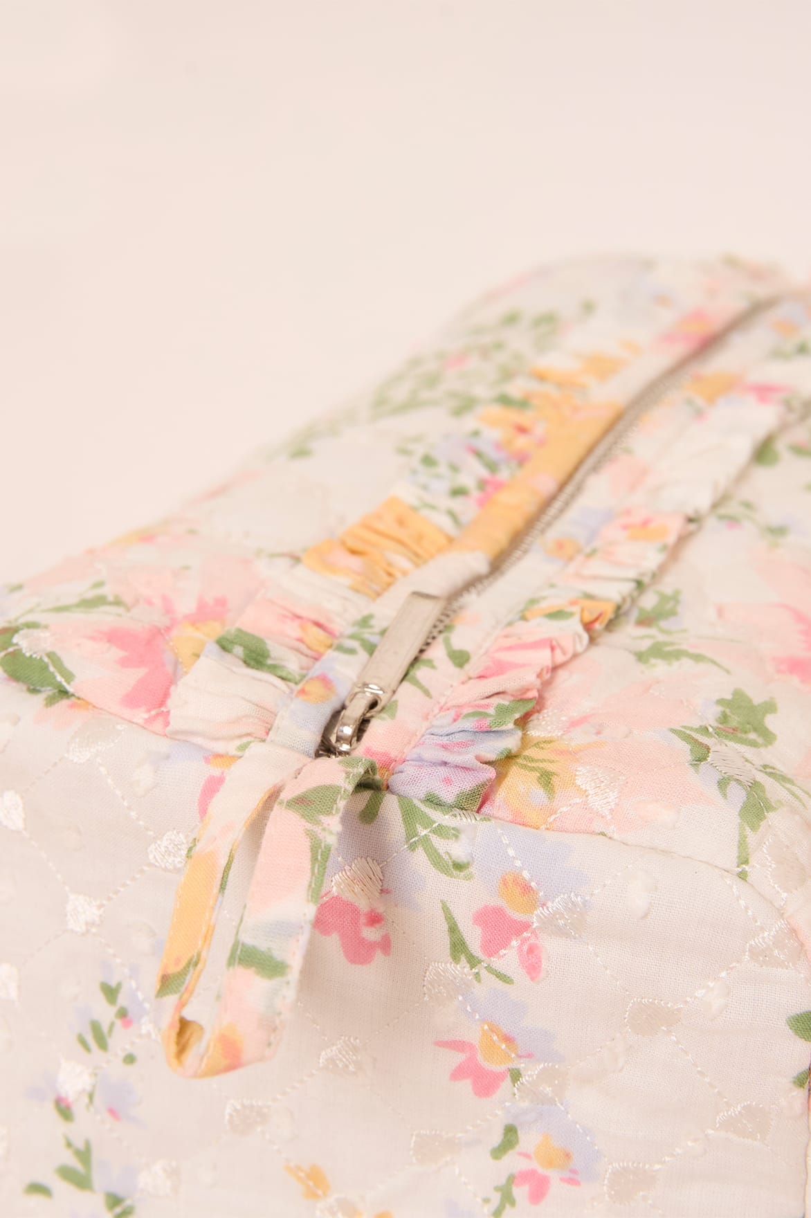 Sunrise Bloom Medium Quilted Makeup Bag