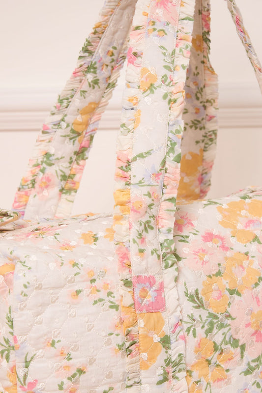 Sunrise Bloom Quilted Shoulder Bag