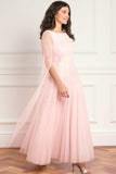 Sunrise Sequin Cape Sleeve Ankle Gown