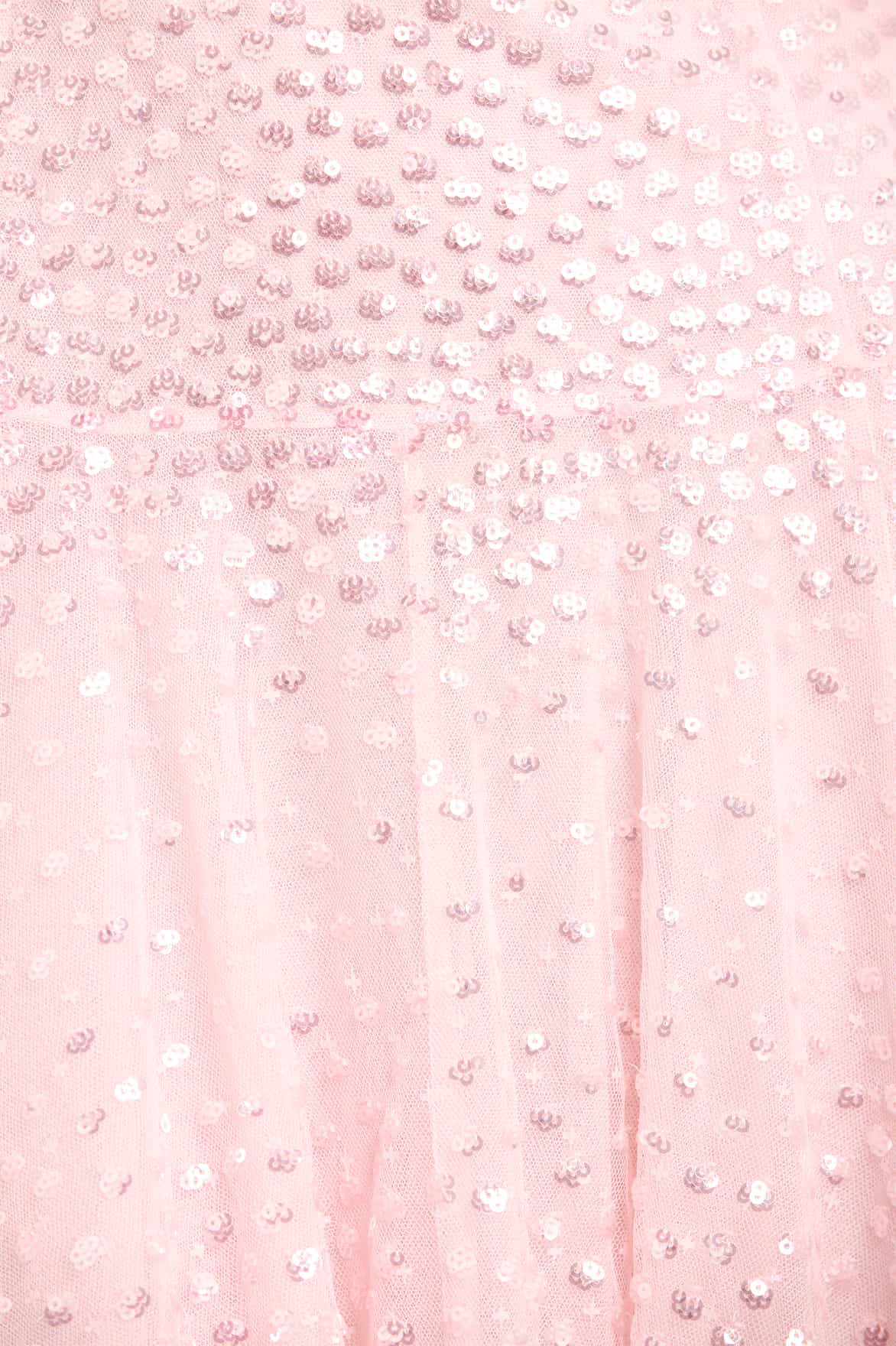 Sunrise Sequin Cape Sleeve Ankle Gown