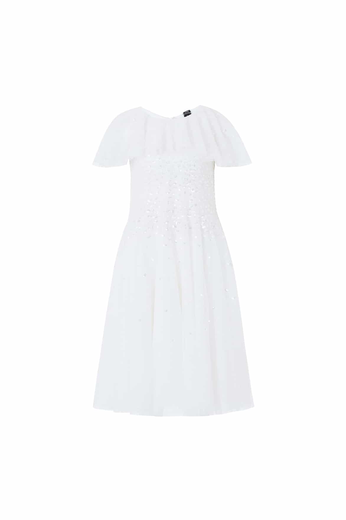 Sunrise Sequin Short Cape Kids Gown