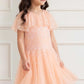 Sunrise Sequin Short Cape Kids Dress