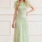 Sunrise Sequin Short Sleeve Ankle Gown