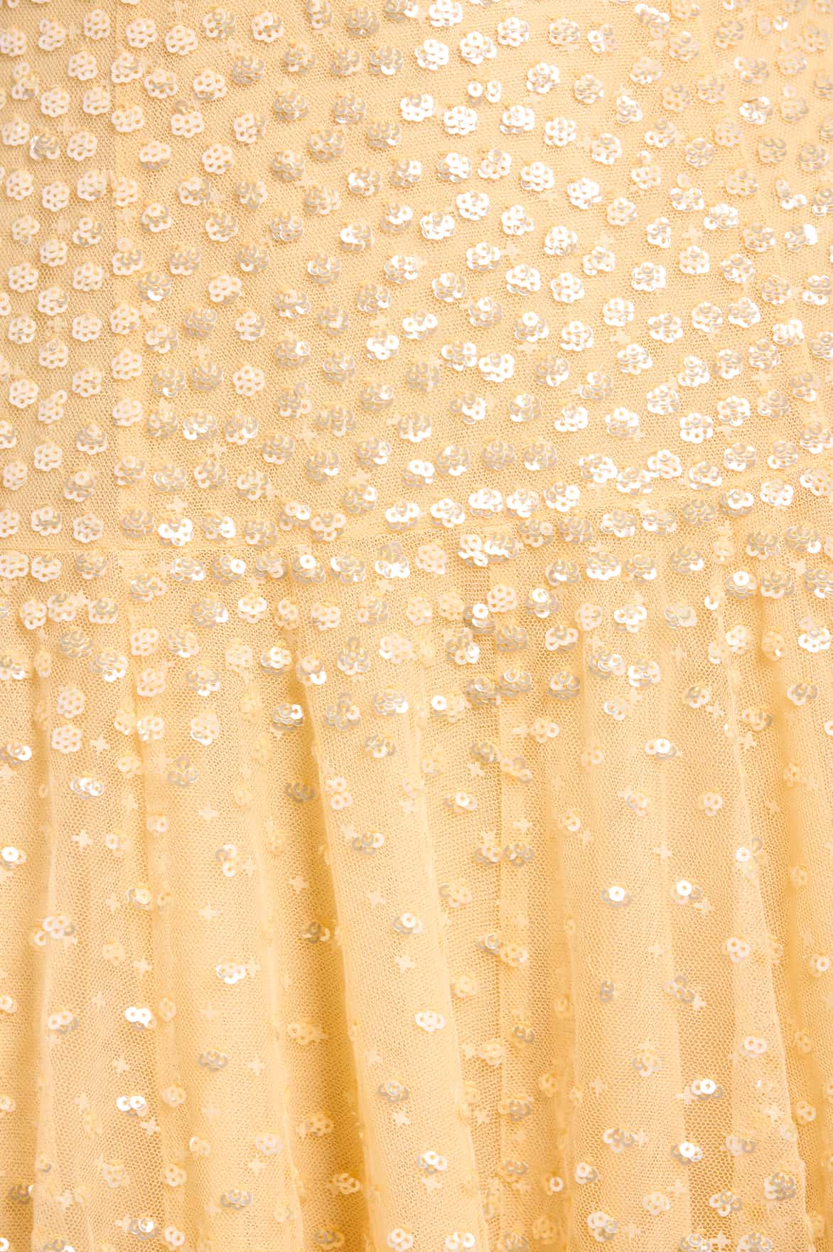 Sunrise Sequin Strapless Cape Ballerina Dress