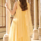 Sunrise Sequin Strapless Cape Ballerina Dress