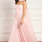 Sunrise Sequin Strapless Cape Gown