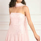 Sunrise Sequin Strapless Cape Gown