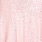 Sunrise Sequin Strapless Cape Gown