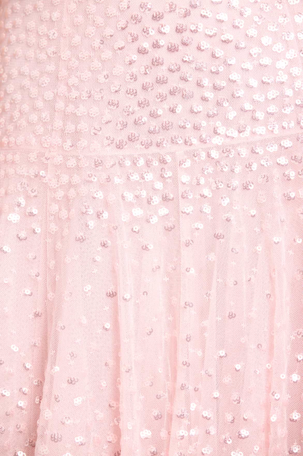 Sunrise Sequin Strapless Cape Gown