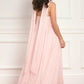 Sunrise Sequin Strapless Cape Gown