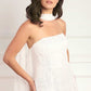 Sunrise Sequin Strapless Cape Gown