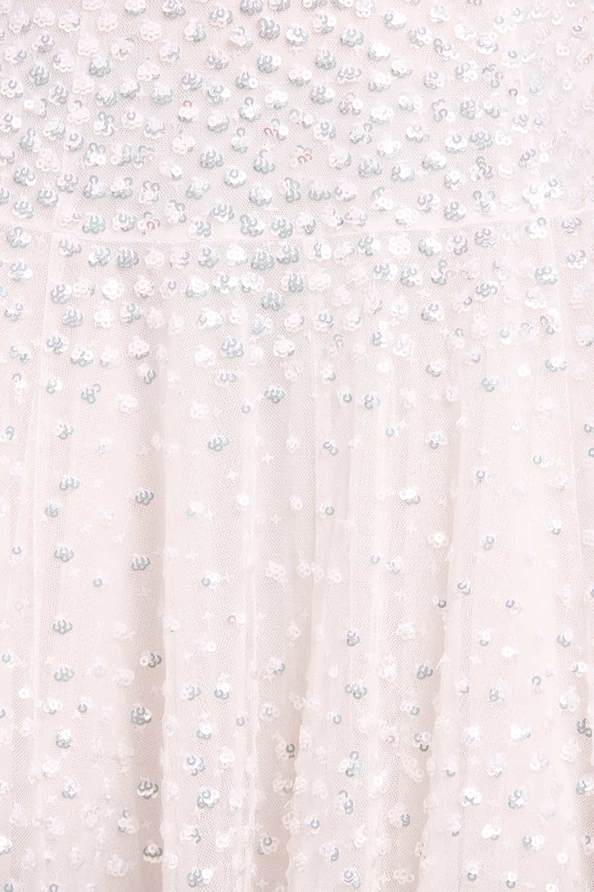 Sunrise Sequin Strapless Cape Gown