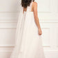 Sunrise Sequin Strapless Cape Gown