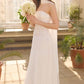 Sunrise Sequin Strapless Cape Gown