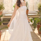 Sunrise Sequin Strapless Cape Gown