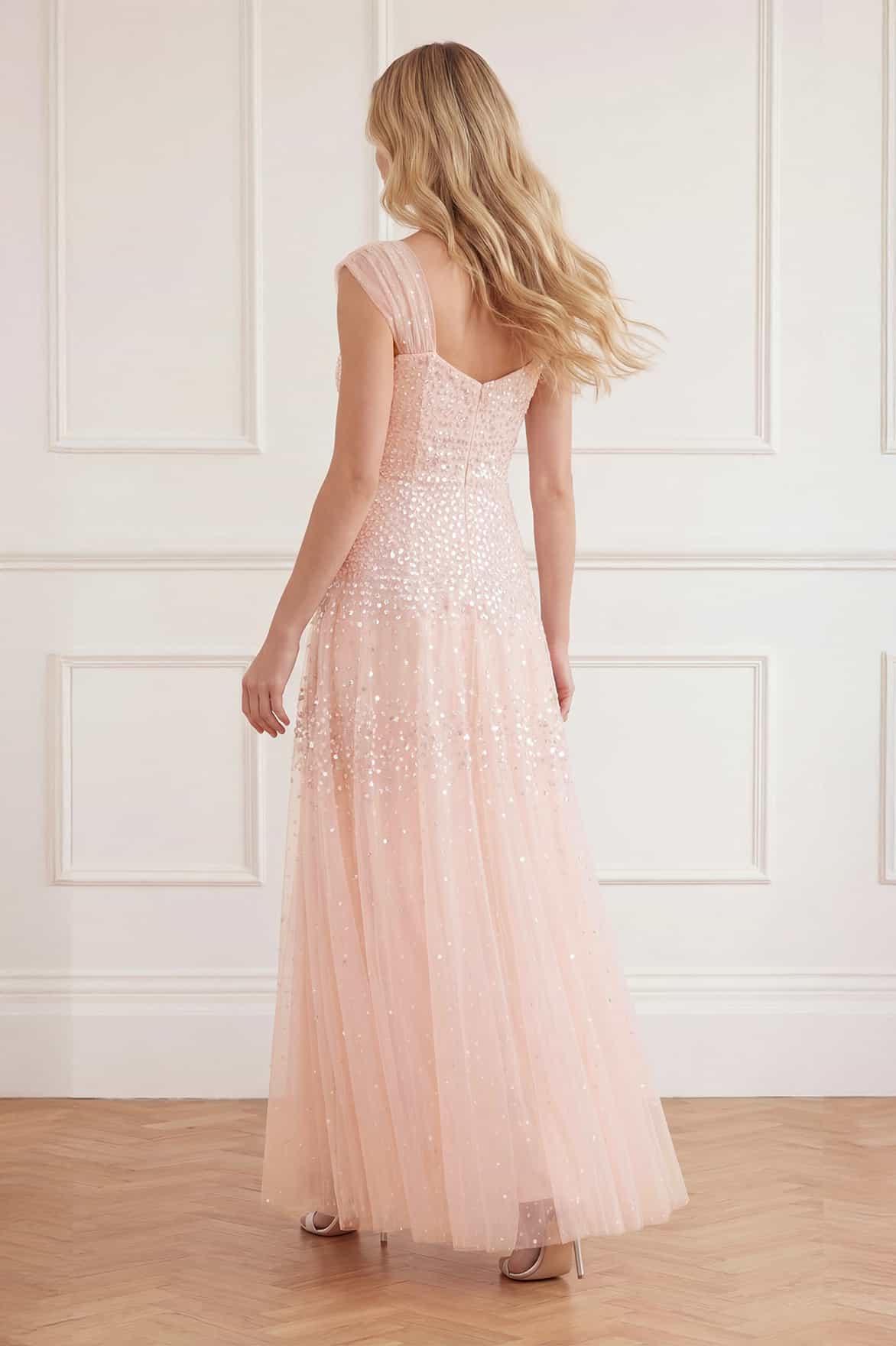 Sunrise Sequin Sweetheart Ankle Gown