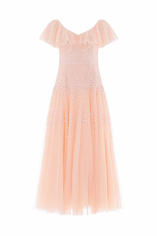 Sunrise Sequin V-Neck Ankle Gown