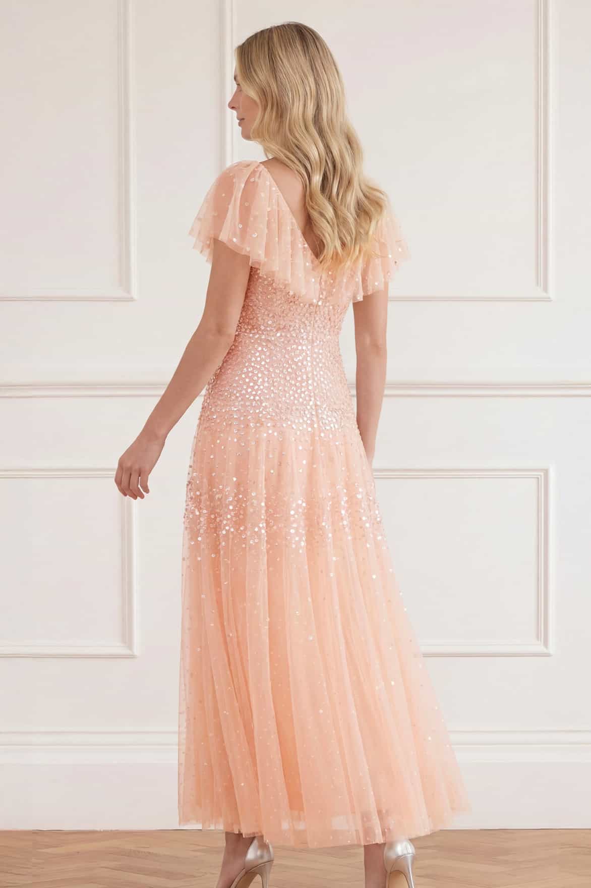 Sunrise Sequin V-Neck Ankle Gown
