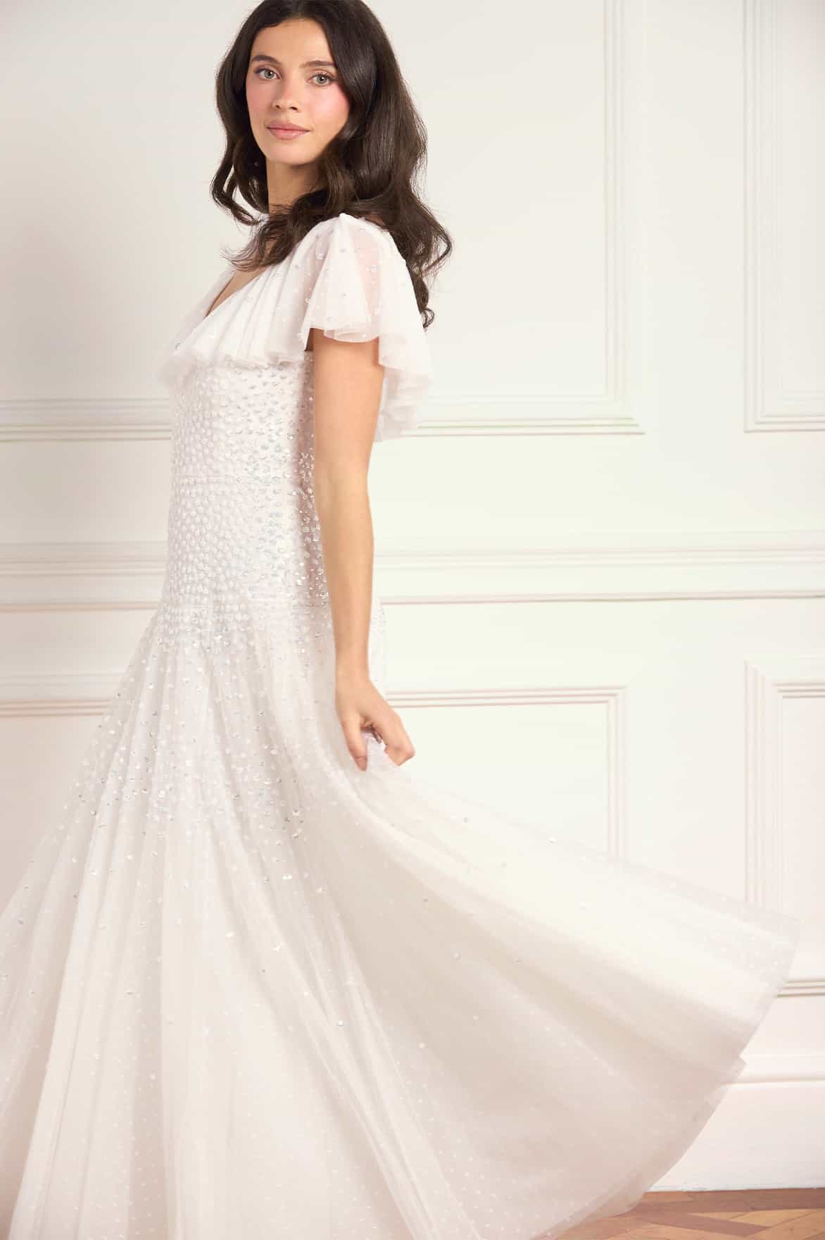 Sunrise Sequin V-Neck Ankle Gown