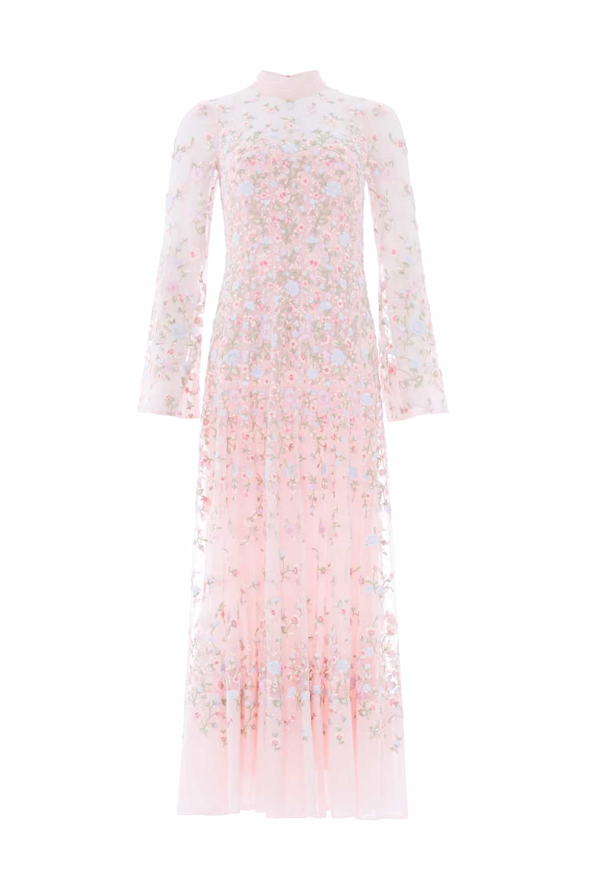 Sylvia Rose Long Sleeve Ankle Gown