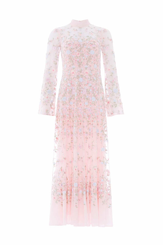 Sylvia Rose Long Sleeve Ankle Gown