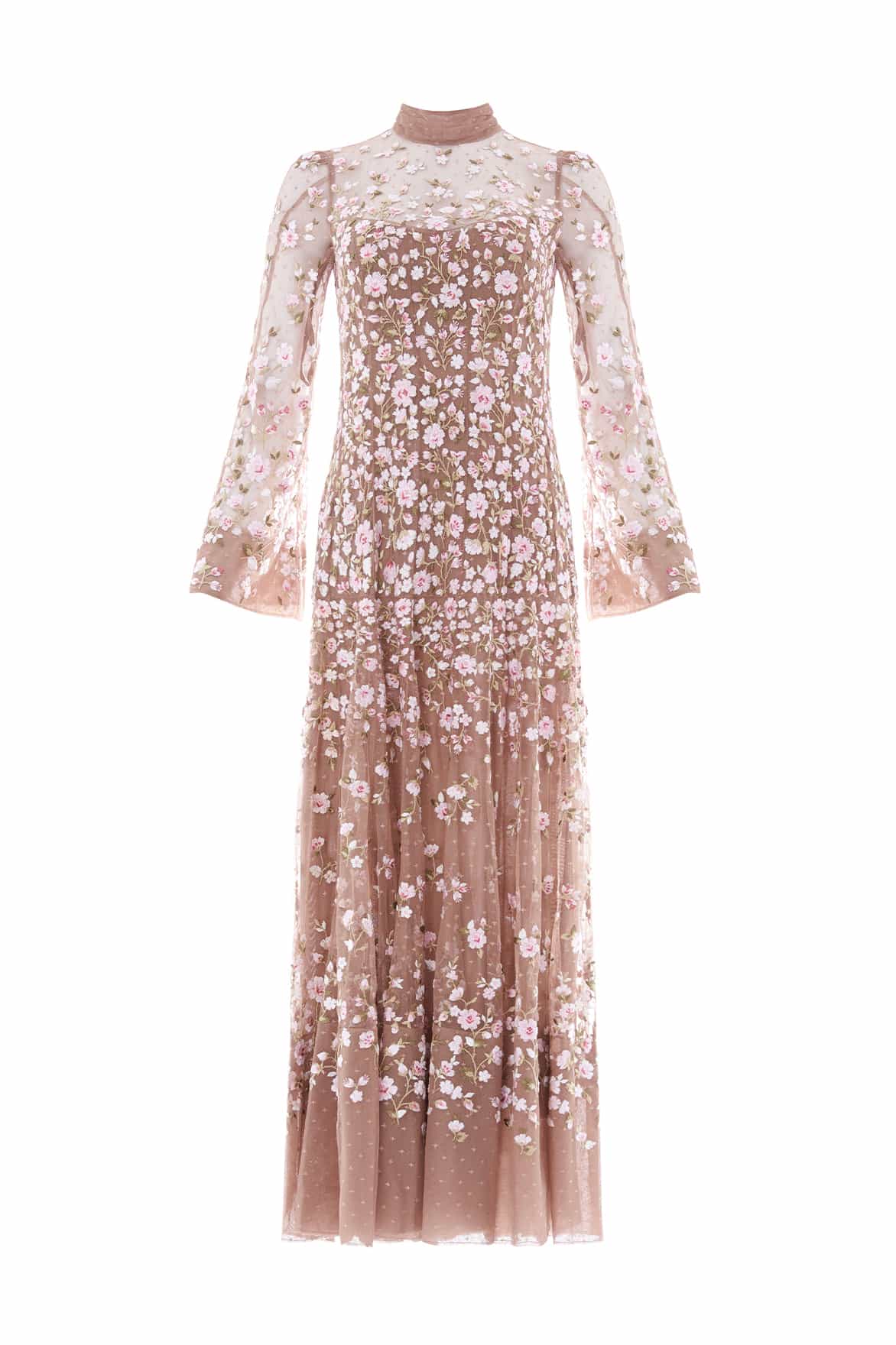 Sylvia Rose Long Sleeve Ankle Gown