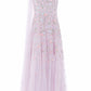 Sylvia Rose One-Shoulder Bow Ankle Gown