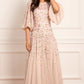 Sylvia Rose Round Neck Ankle Gown