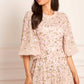 Sylvia Rose Round Neck Ankle Gown