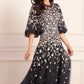 Sylvia Rose Round Neck Ankle Gown