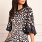 Sylvia Rose Round Neck Ankle Gown