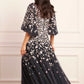 Sylvia Rose Round Neck Ankle Gown