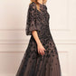 Sylvia Rose Round Neck Ankle Gown