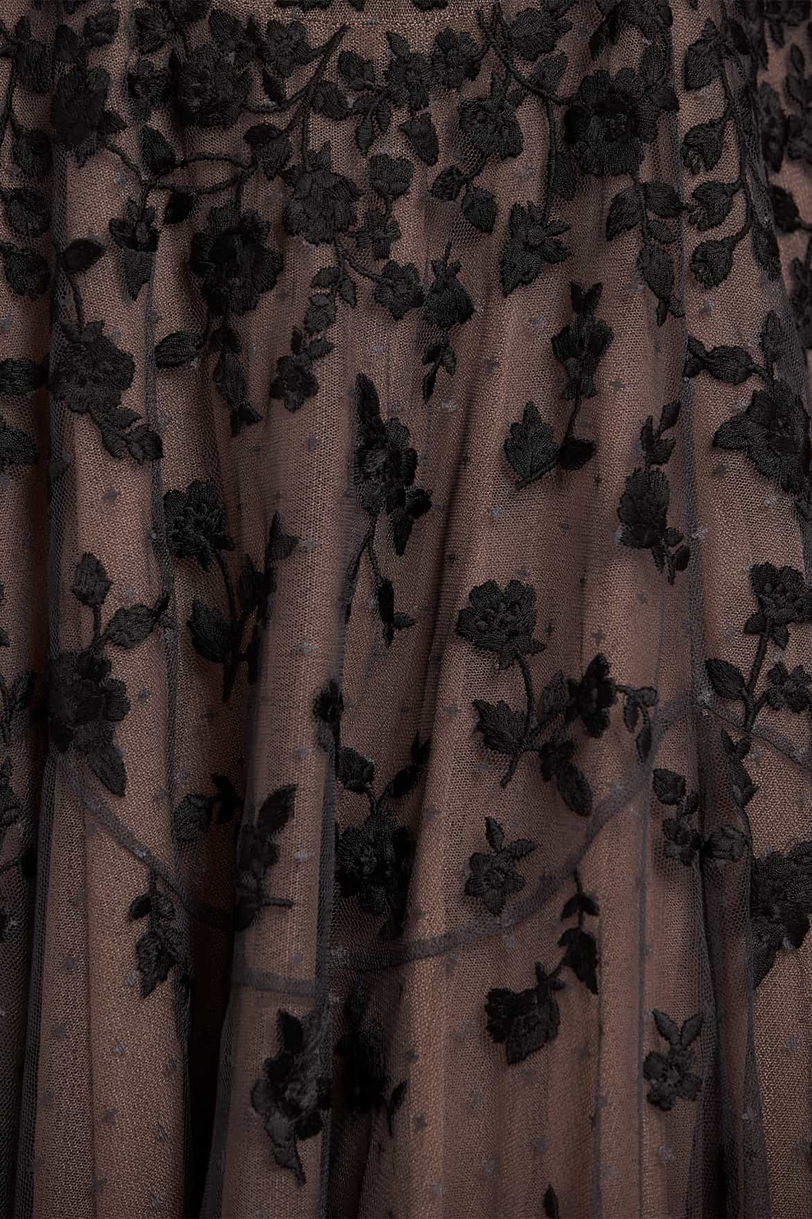 Sylvia Rose Round Neck Ankle Gown