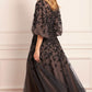 Sylvia Rose Round Neck Ankle Gown