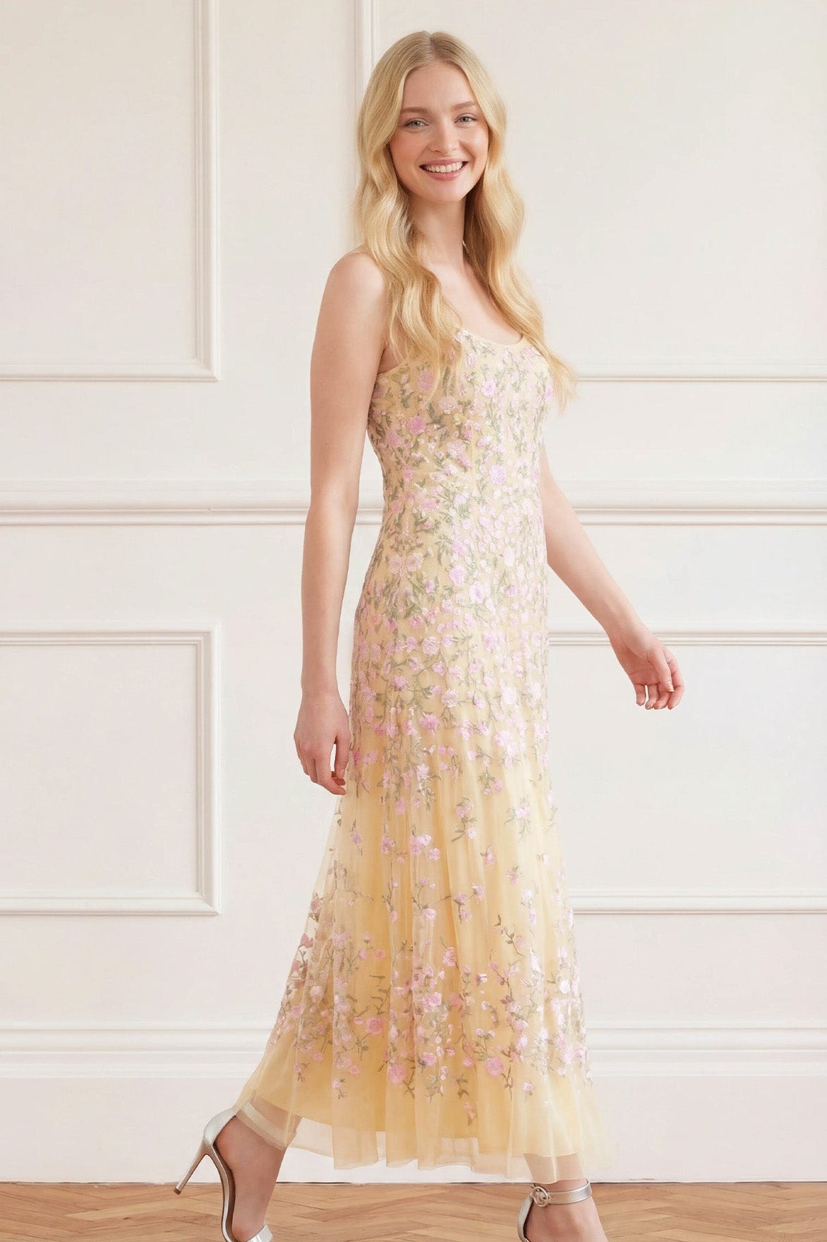 Sylvia Rose Scoop Neck Ankle Gown