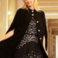 Sylvie Cable Jewelled Knee Length Cape