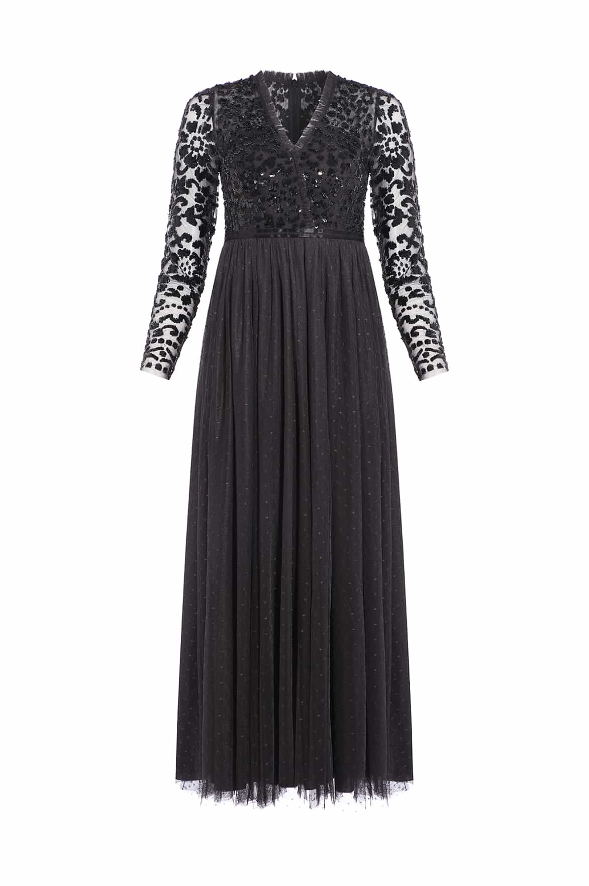 Tempest V-Neck Bodice Ankle Gown