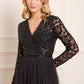 Tempest V-Neck Bodice Ankle Gown