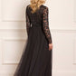 Tempest V-Neck Bodice Ankle Gown