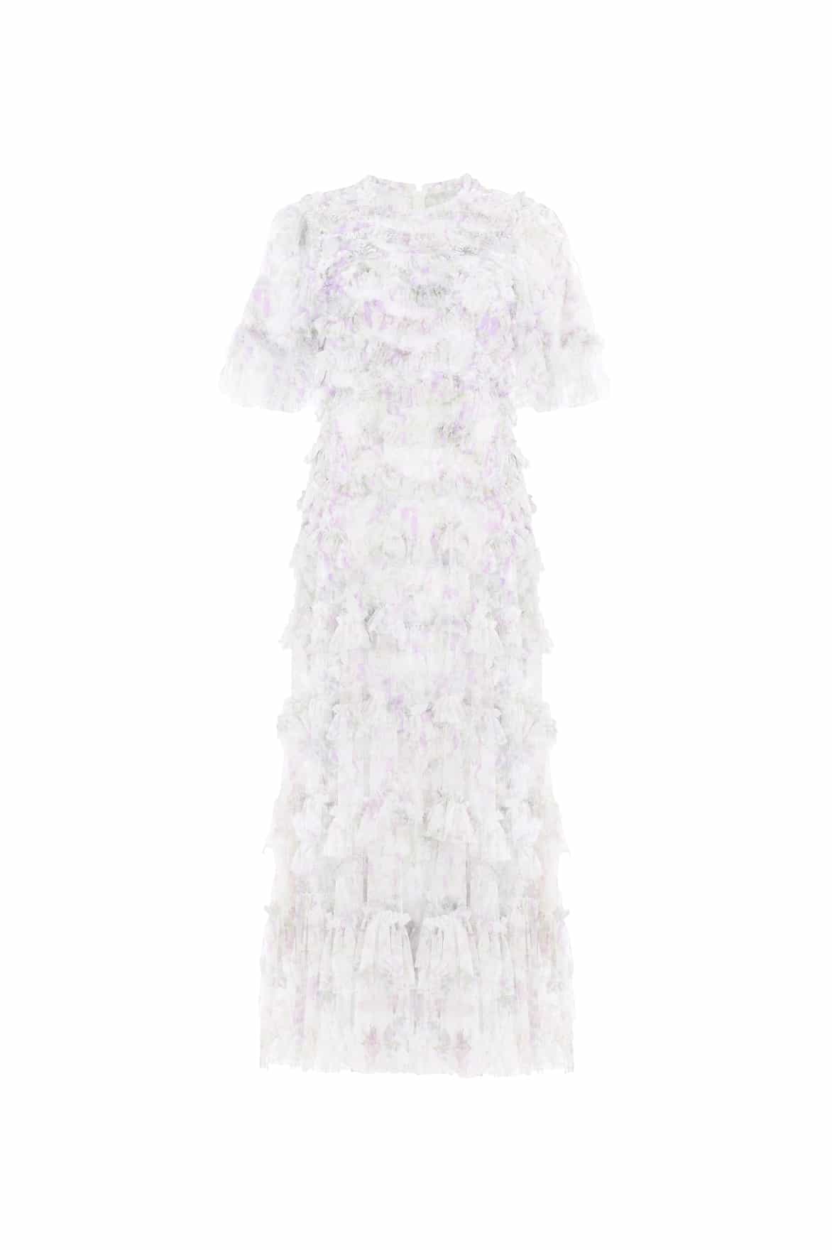 Trailing Floral Round Neck Ballerina Dress